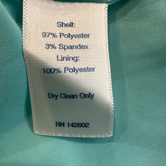 Sail to Sable| Ruffle Sleeve Turquoise Dress| Size 14 - Picture 5 of 9